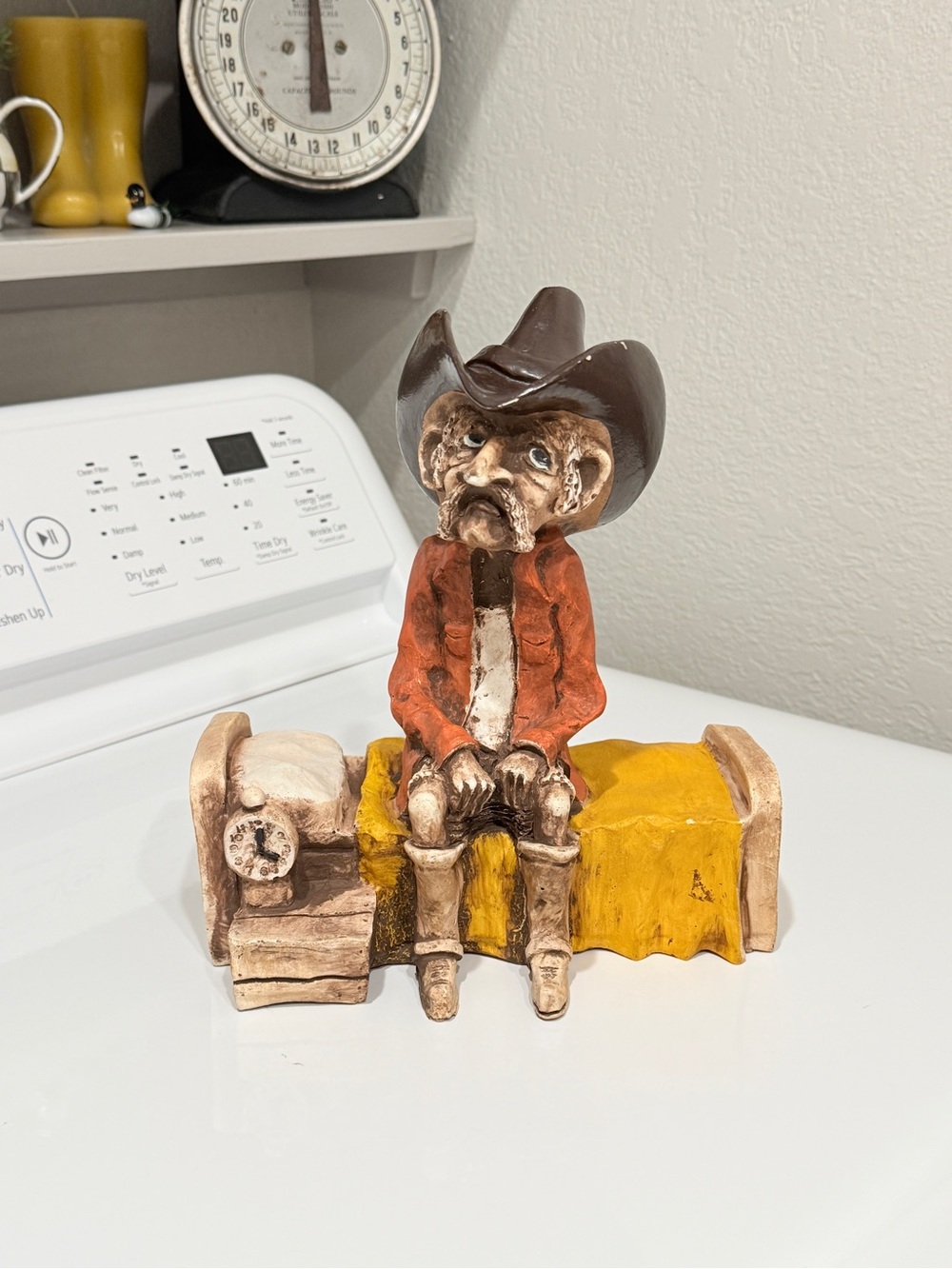 1980s Cowboy “Early Riser” Figurine • Bill Vernon Design Shade Tree Collection - Picture 10 of 14